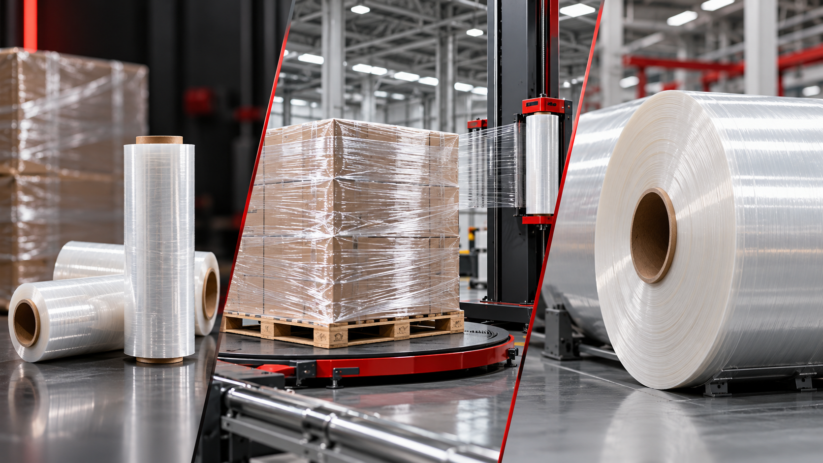 JSSC hand, machine, and jumbo roll stretch film packaging options